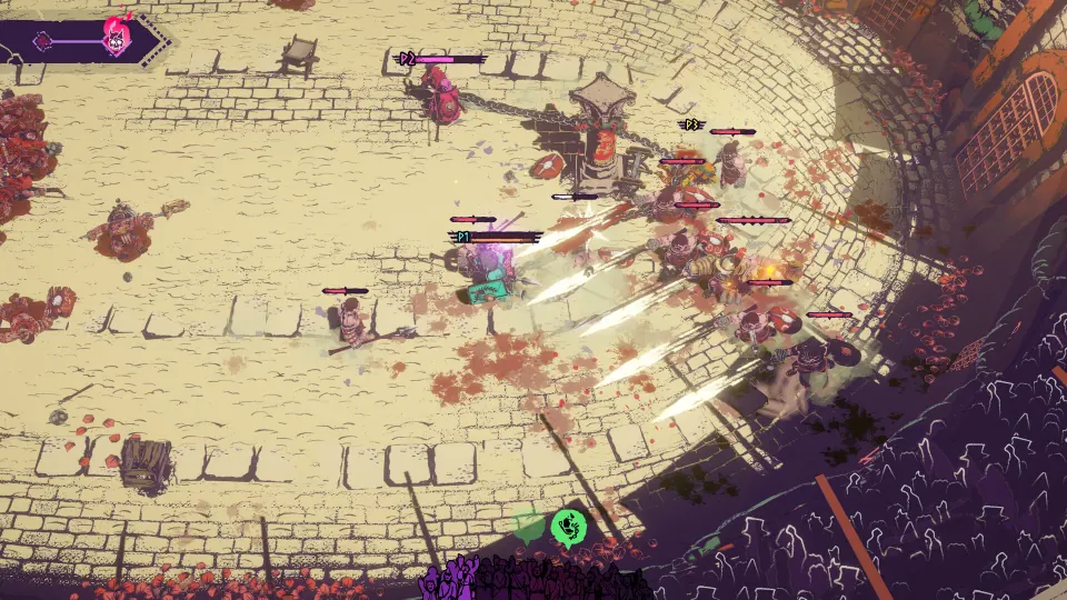 Steam screenshot of a Chained Beasts fight from the store page
