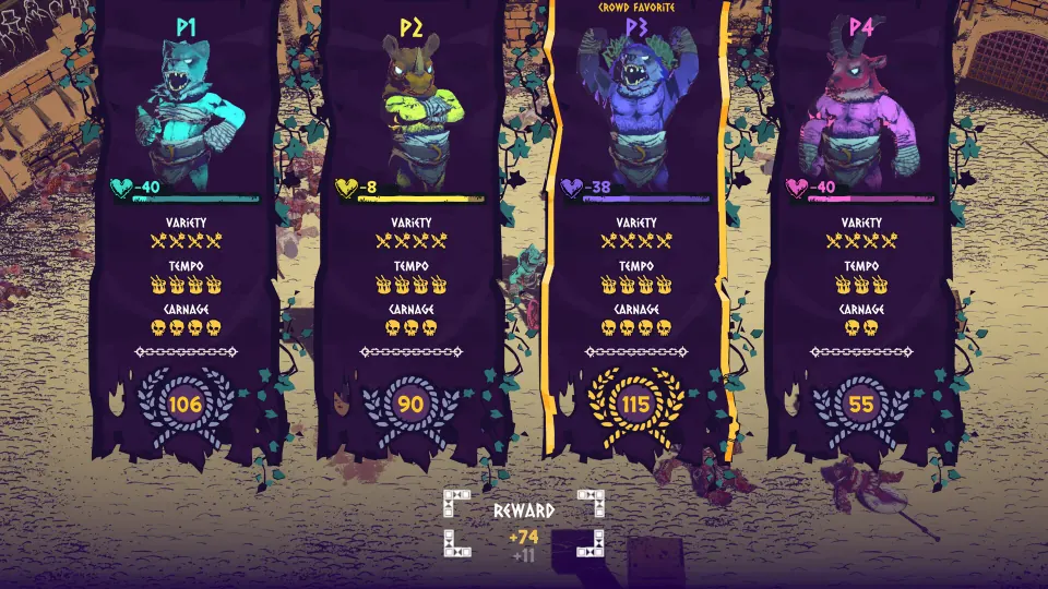 Steam screenshot of Chained Beasts arena action at launch